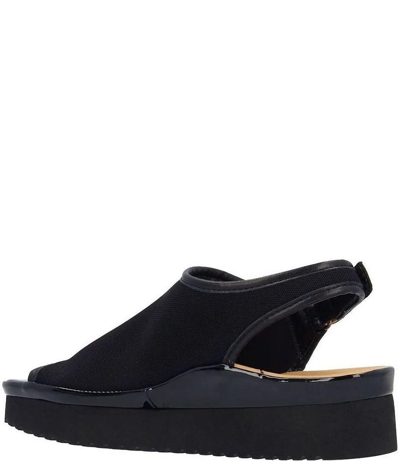 L'Amour Des Pieds Ashwin Stretch Slingback Platform Wedge Sandals