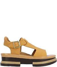 L'Amour Des Pieds Aveeva Leather Block Heel Platform Sandals