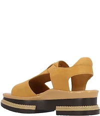 L'Amour Des Pieds Aveeva Leather Block Heel Platform Sandals