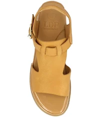 L'Amour Des Pieds Aveeva Leather Block Heel Platform Sandals