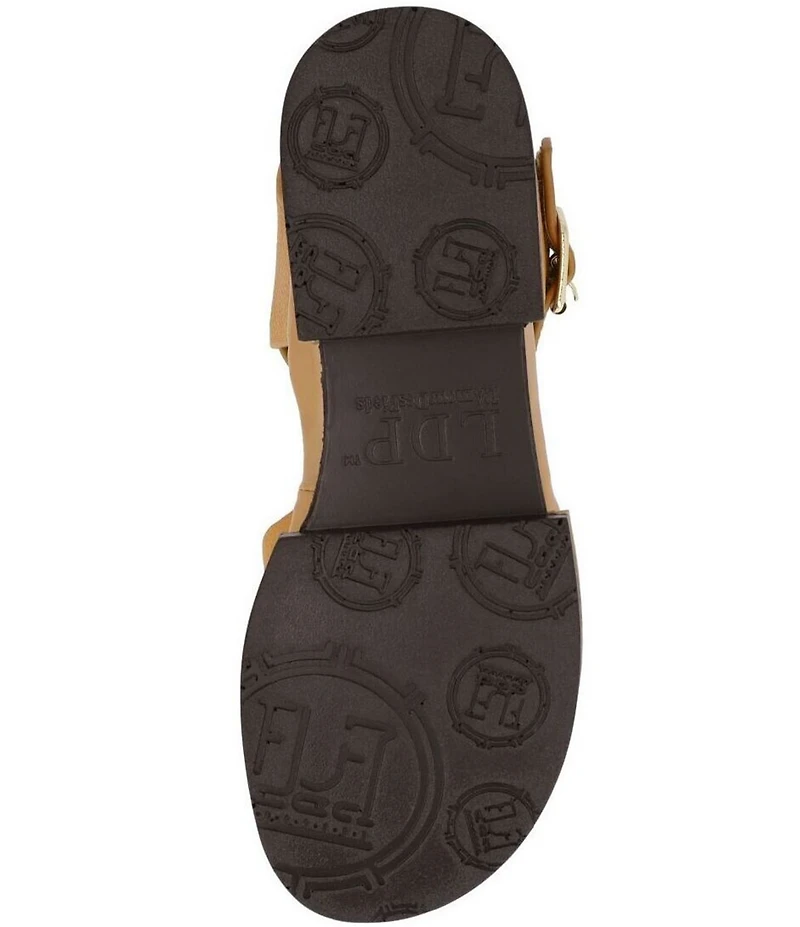 L'Amour Des Pieds Aveeva Leather Block Heel Platform Sandals