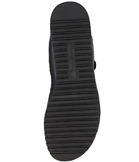 L'Amour Des Pieds Azenor Suede and Patent Platform Wedge Sandals