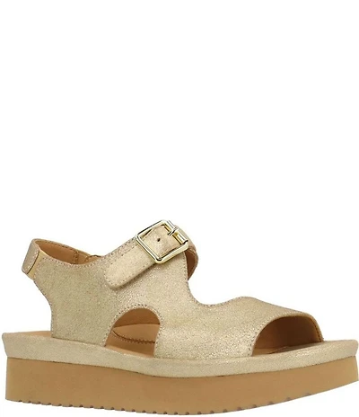 L'Amour Des Pieds Azenor Suede Platform Wedge Sandals