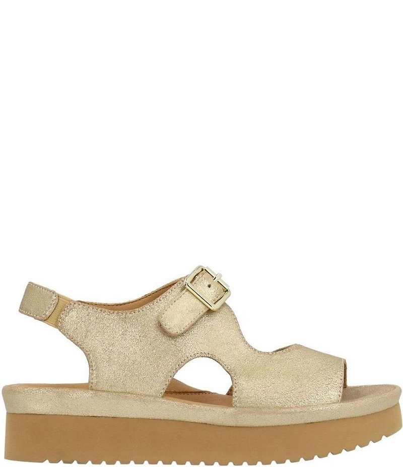 L'Amour Des Pieds Azenor Suede Platform Wedge Sandals