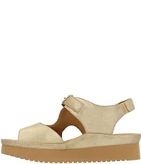L'Amour Des Pieds Azenor Suede Platform Wedge Sandals