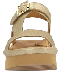 L'Amour Des Pieds Azenor Suede Platform Wedge Sandals