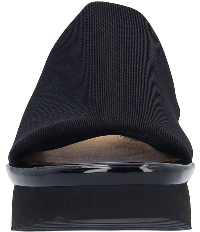 L'Amour Des Pieds Azisa Stretch Mesh Platform Wedge Slide Sandals