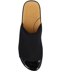 L'Amour Des Pieds Azisa Stretch Mesh Platform Wedge Slide Sandals