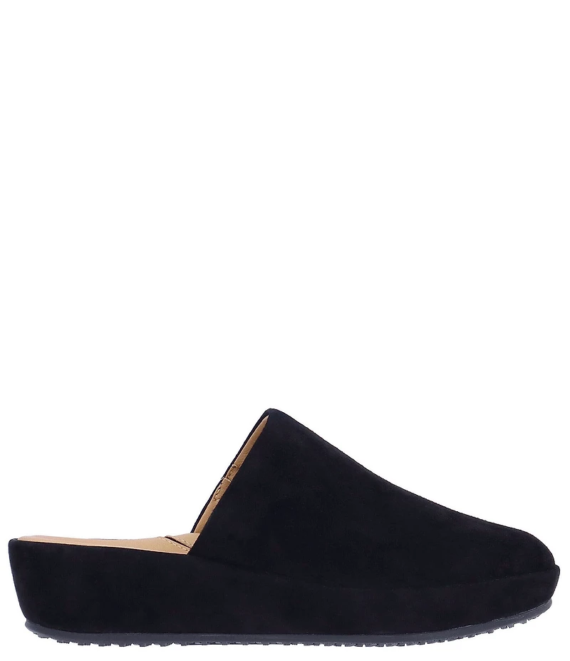 L'Amour Des Pieds Cady Suede Platform Wedge Mules