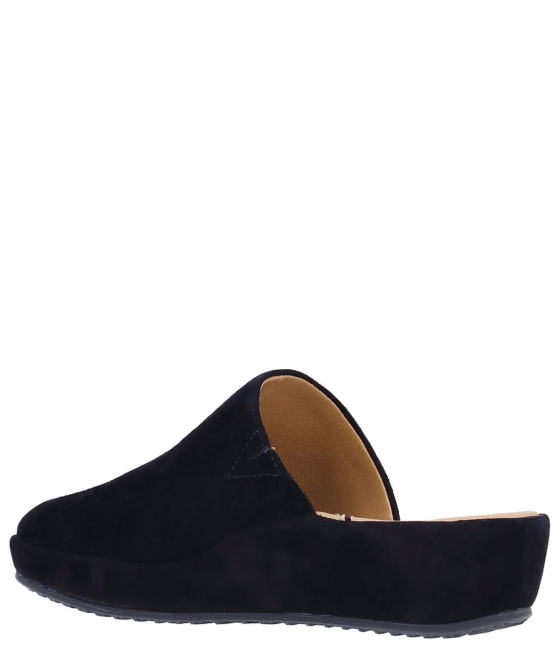 L'Amour Des Pieds Cady Suede Platform Wedge Mules