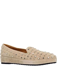 L'amour Des Pieds Cailene Kid Suede Studded Loafers