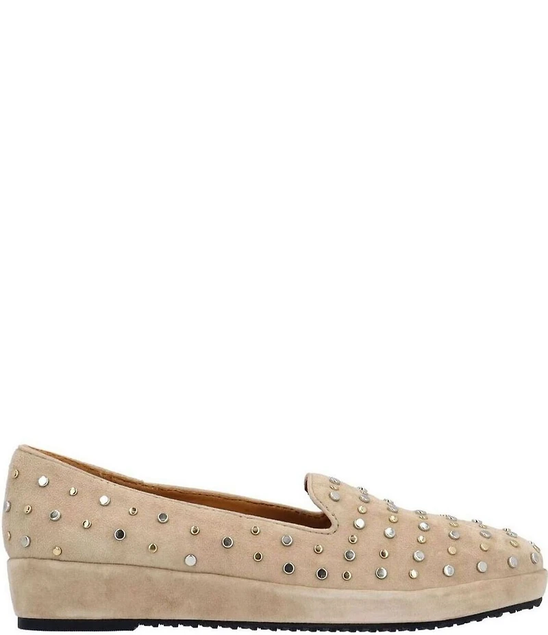 L'amour Des Pieds Cailene Kid Suede Studded Loafers