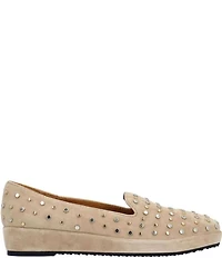 L'amour Des Pieds Cailene Kid Suede Studded Loafers