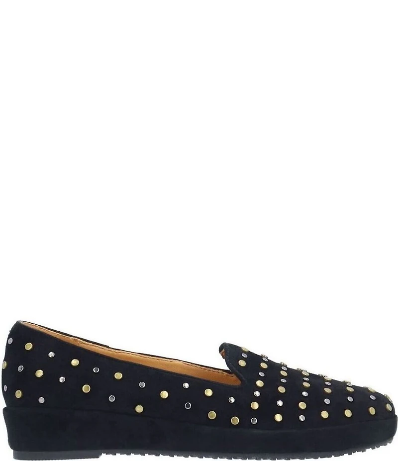 L'amour Des Pieds Cailene Kid Suede Studded Loafers