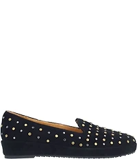 L'amour Des Pieds Cailene Kid Suede Studded Loafers