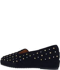 L'amour Des Pieds Cailene Kid Suede Studded Loafers