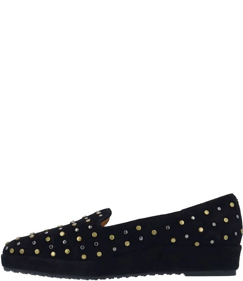 L'amour Des Pieds Cailene Kid Suede Studded Loafers