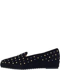L'amour Des Pieds Cailene Kid Suede Studded Loafers