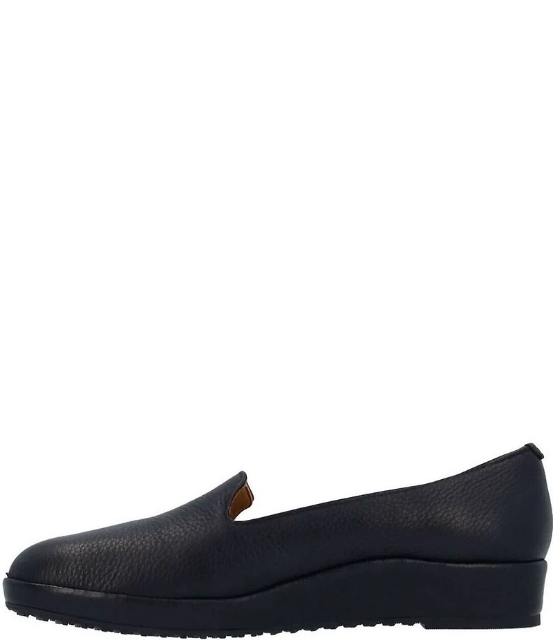 L'Amour Des Pieds Carlow Leather Slip On Platform Wedge Loafers