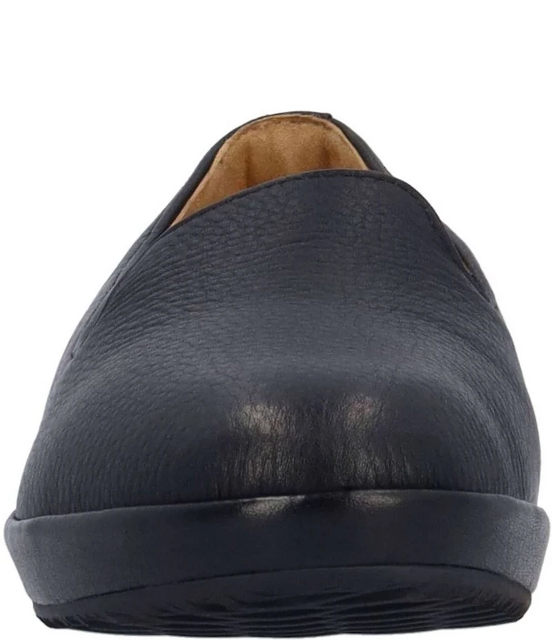 L'Amour Des Pieds Carlow Leather Slip On Platform Wedge Loafers