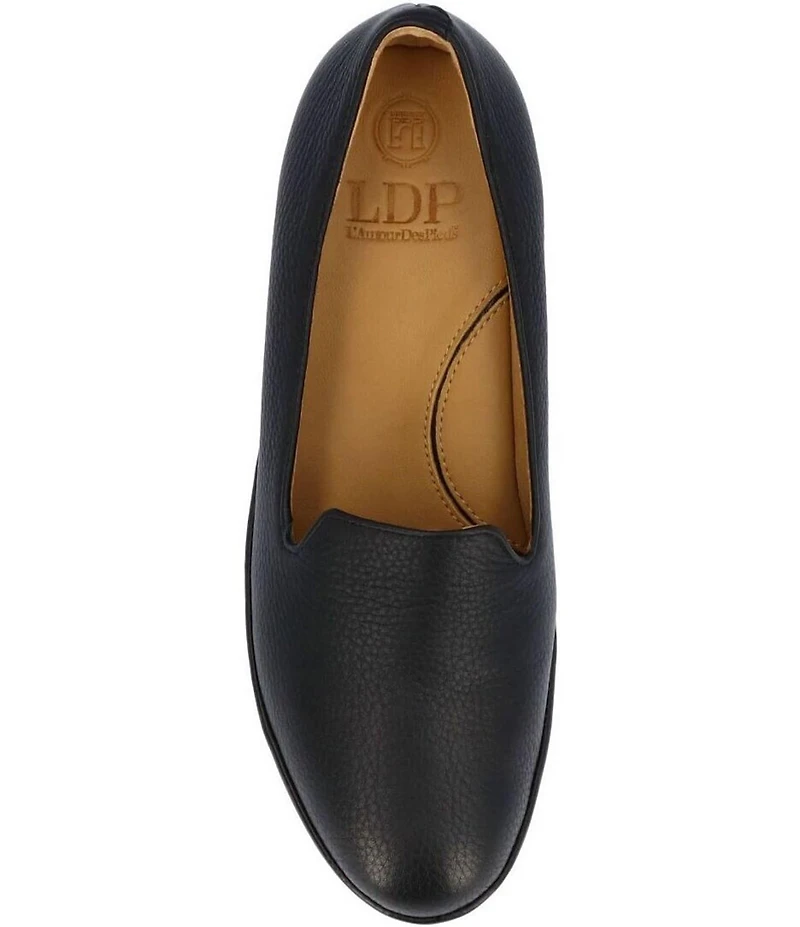 L'Amour Des Pieds Carlow Leather Slip On Platform Wedge Loafers