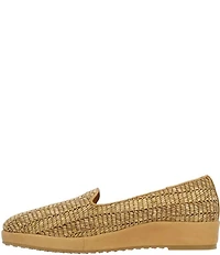 L'Amour Des Pieds Carlow Woven Raffia Platform Wedge Loafers