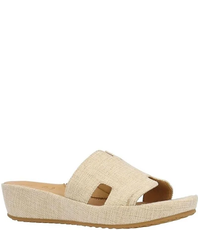 L'Amour Des Pieds Catiana Linen Slide Sandals