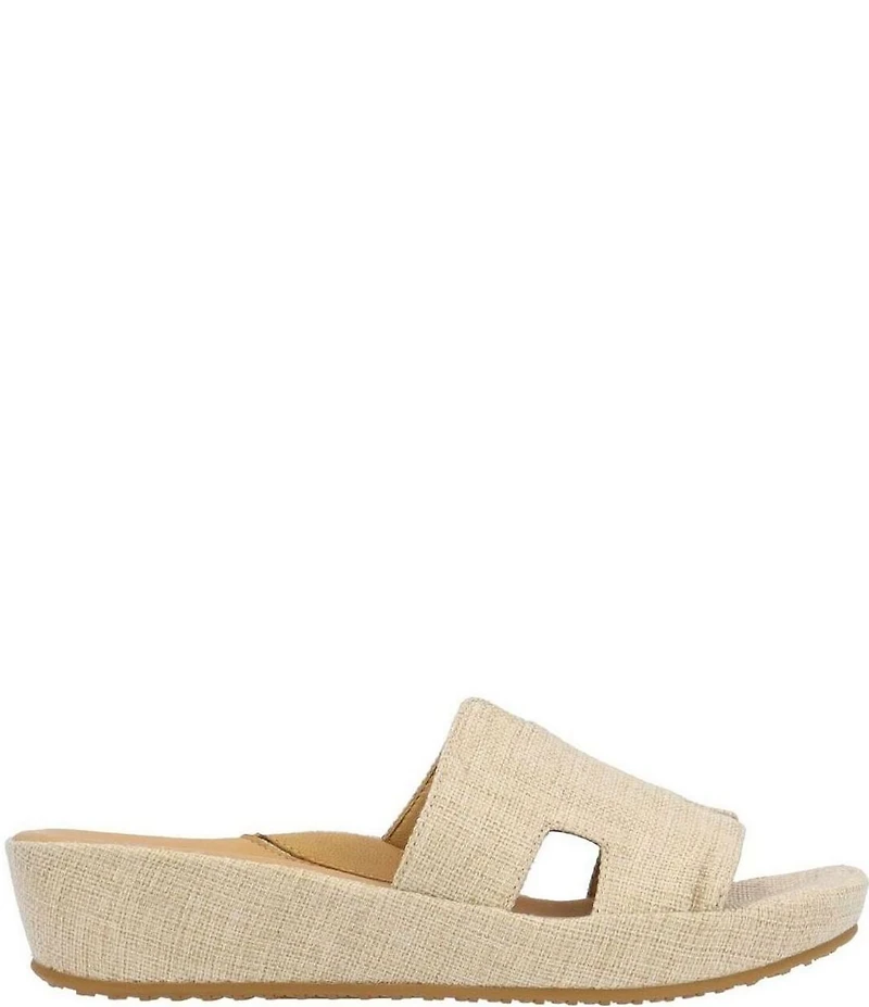 L'Amour Des Pieds Catiana Linen Slide Sandals