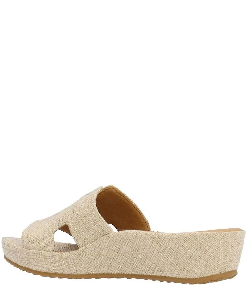 L'Amour Des Pieds Catiana Linen Slide Sandals