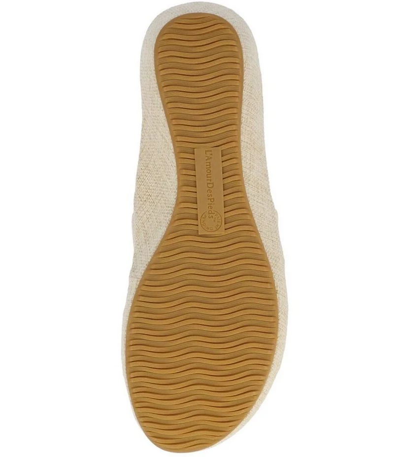 L'Amour Des Pieds Catiana Linen Slide Sandals