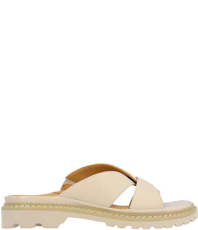L'Amour Des Pieds Deryn Leather Slide Sandals