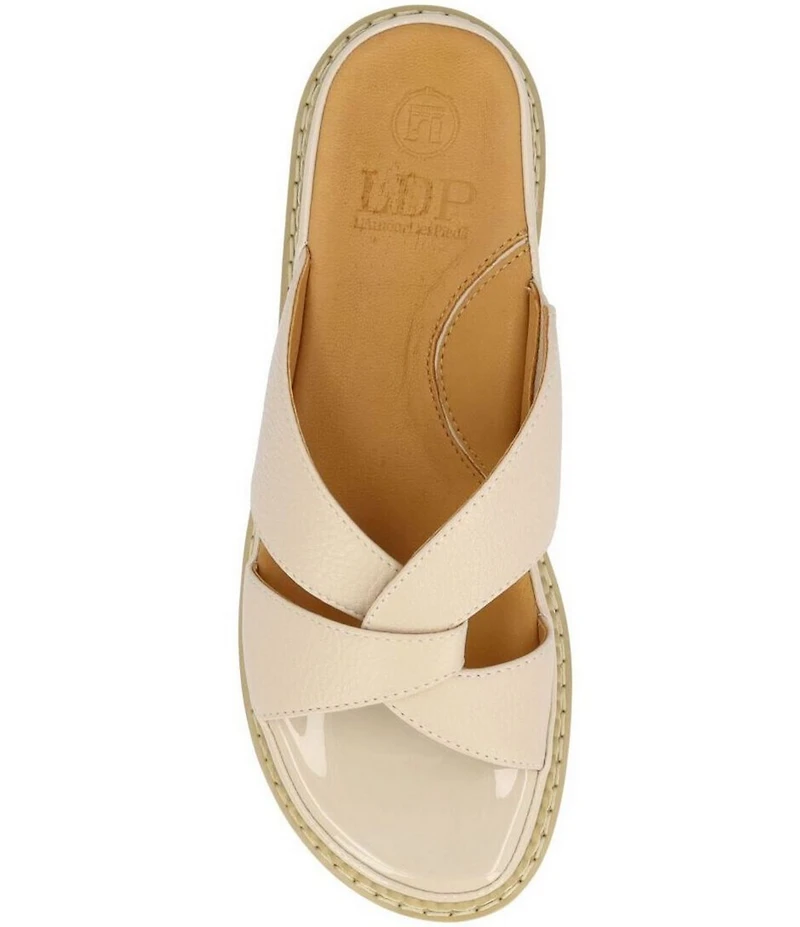 L'Amour Des Pieds Deryn Leather Slide Sandals