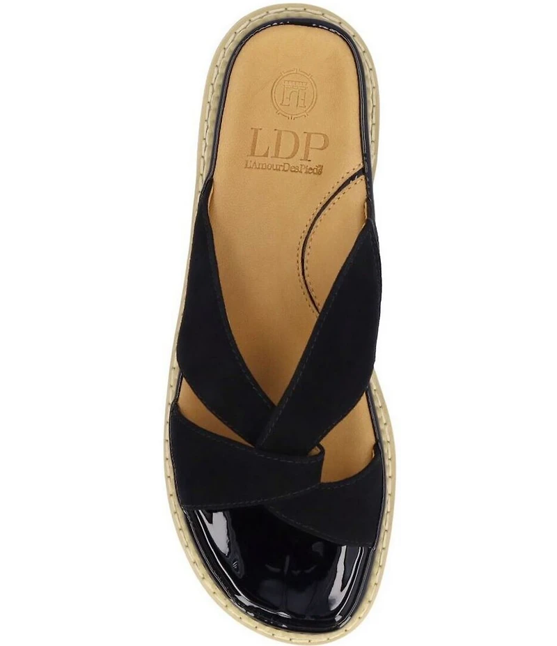 L'Amour Des Pieds Deryn Suede Slide Sandals