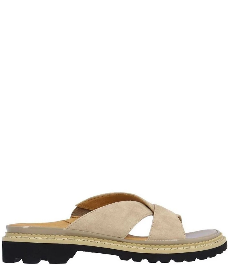 L'Amour Des Pieds Deryn Suede Slide Sandals