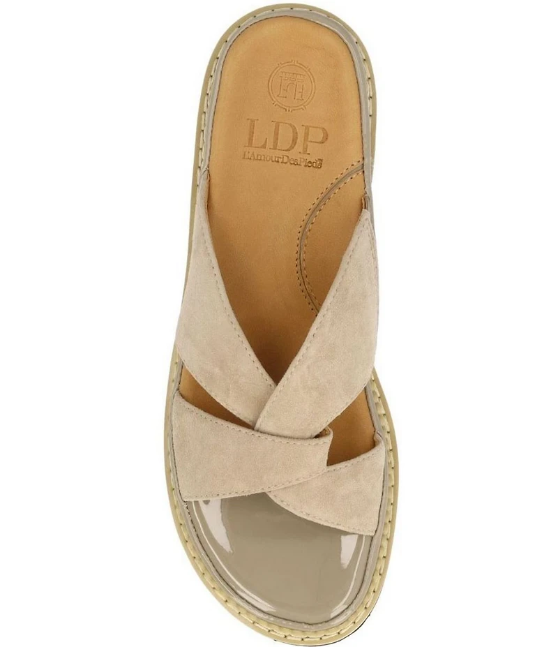 L'Amour Des Pieds Deryn Suede Slide Sandals