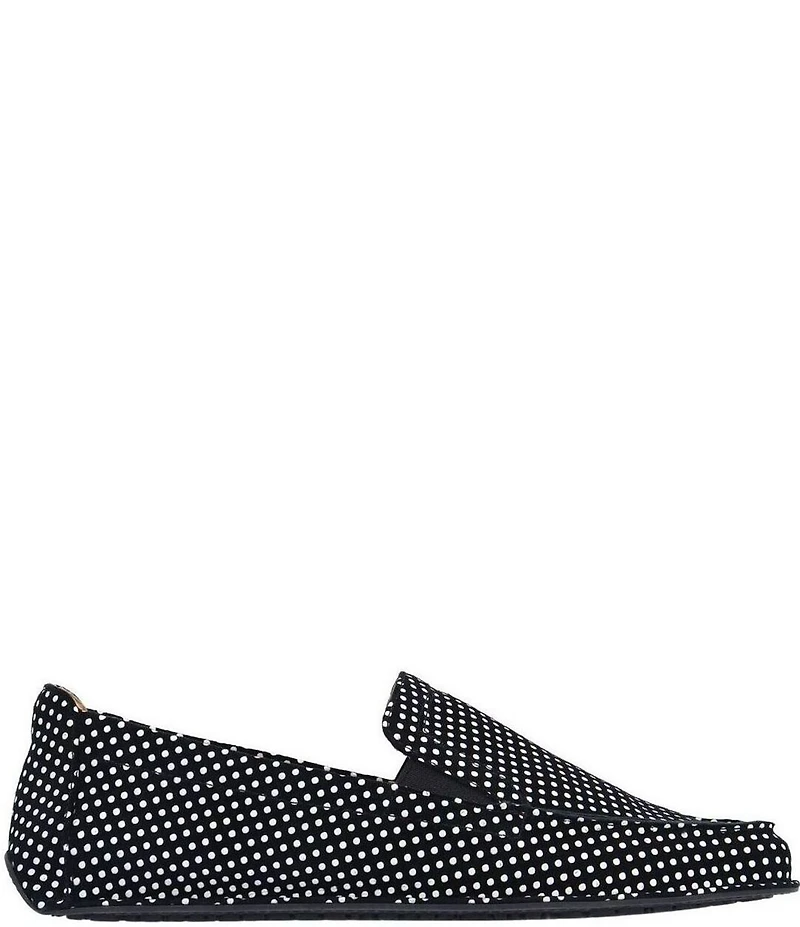 L'Amour Des Pieds Falira Dot Print Leather Driver Loafers