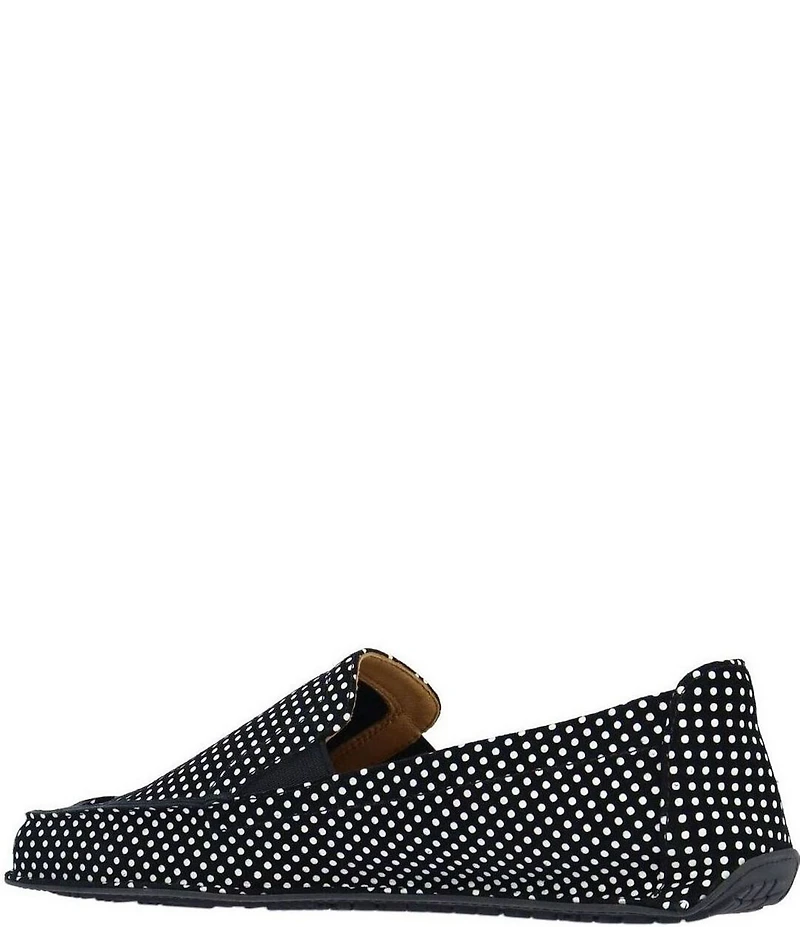 L'Amour Des Pieds Falira Dot Print Leather Driver Loafers