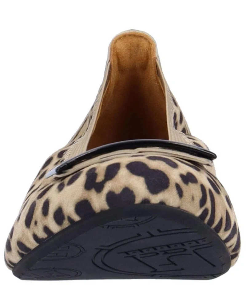 L'Amour Des Pieds Floella Leopard Print Suede Buckle Ornamented Pumps