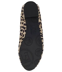 L'Amour Des Pieds Floella Leopard Print Suede Buckle Ornamented Pumps