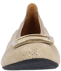 L'Amour Des Pieds Floella Metallic Dot Print Suede Buckle Ornamented Pumps
