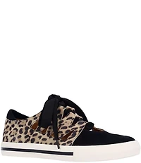 L'Amour Des Pieds Kanav Leopard Print Suede Lace Up Sneakers