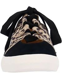 L'Amour Des Pieds Kanav Leopard Print Suede Lace Up Sneakers