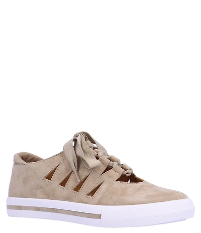 L'Amour Des Pieds Kanav Suede Cut Out Sneakers