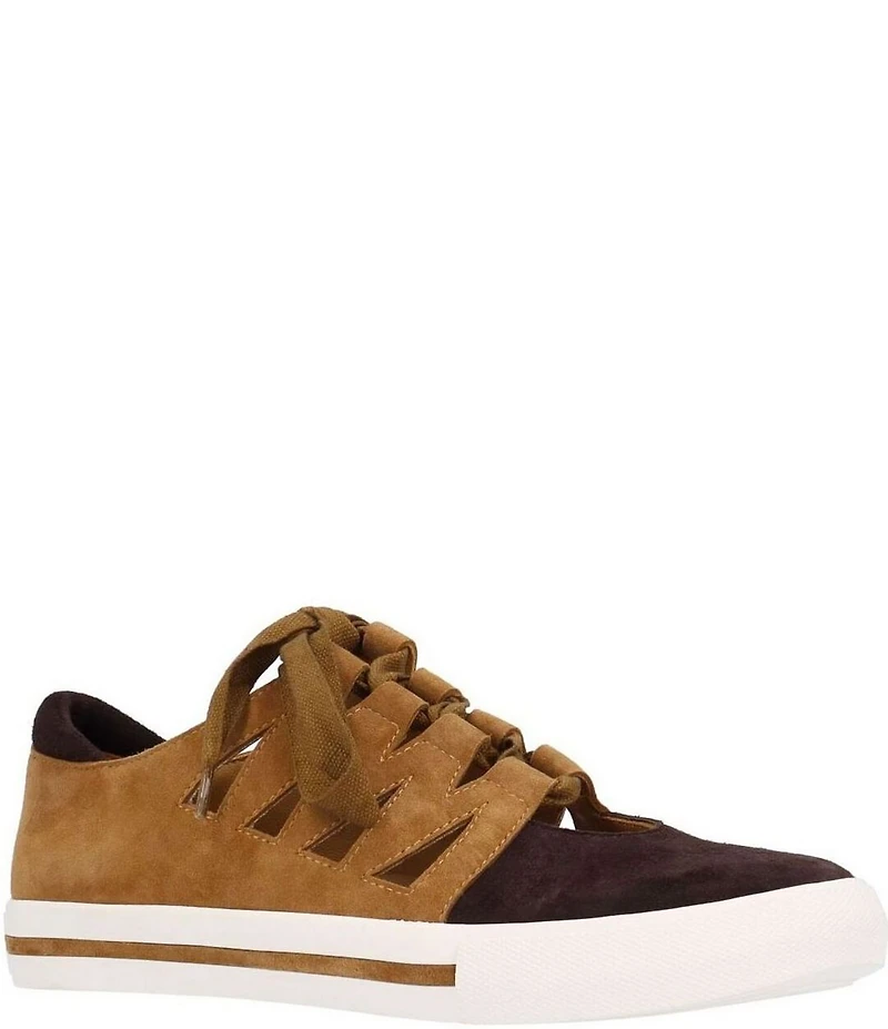 L'Amour Des Pieds Kanav Suede Cut-Out Sneakers