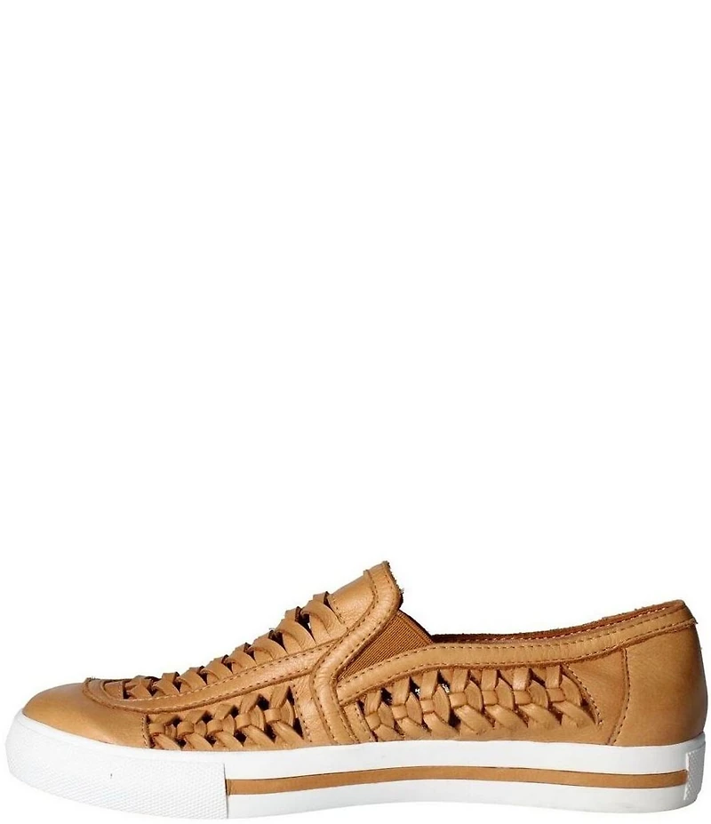 L'Amour Des Pieds Karsha Woven Leather Slip On Sneakers