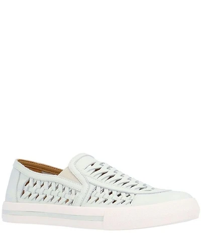 L'Amour Des Pieds Karsha Woven Leather Slip On Sneakers
