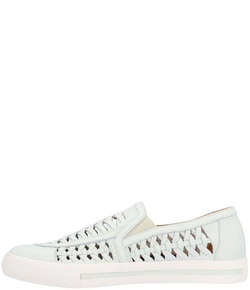 L'Amour Des Pieds Karsha Woven Leather Slip On Sneakers