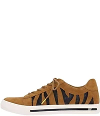 L'amour Des Pieds Keaton Suede and Mesh Lace Up Sneakers