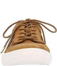 L'amour Des Pieds Keaton Suede and Mesh Lace Up Sneakers