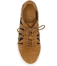 L'amour Des Pieds Keaton Suede and Mesh Lace Up Sneakers